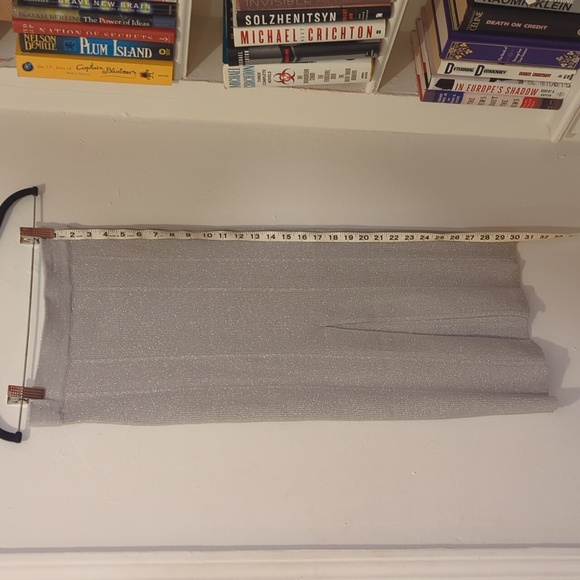 Metallic Light Gray Women's Skirt Size M - Picture 4 of 8